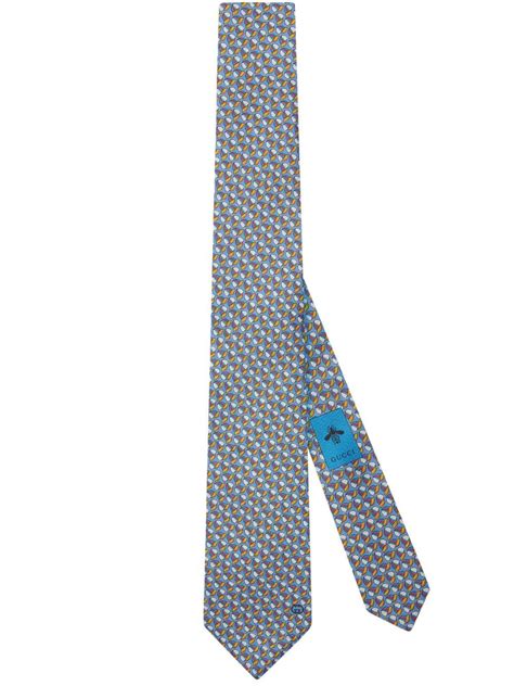 cravate gucci bleu|Cravate au motif GG en bleu marine .